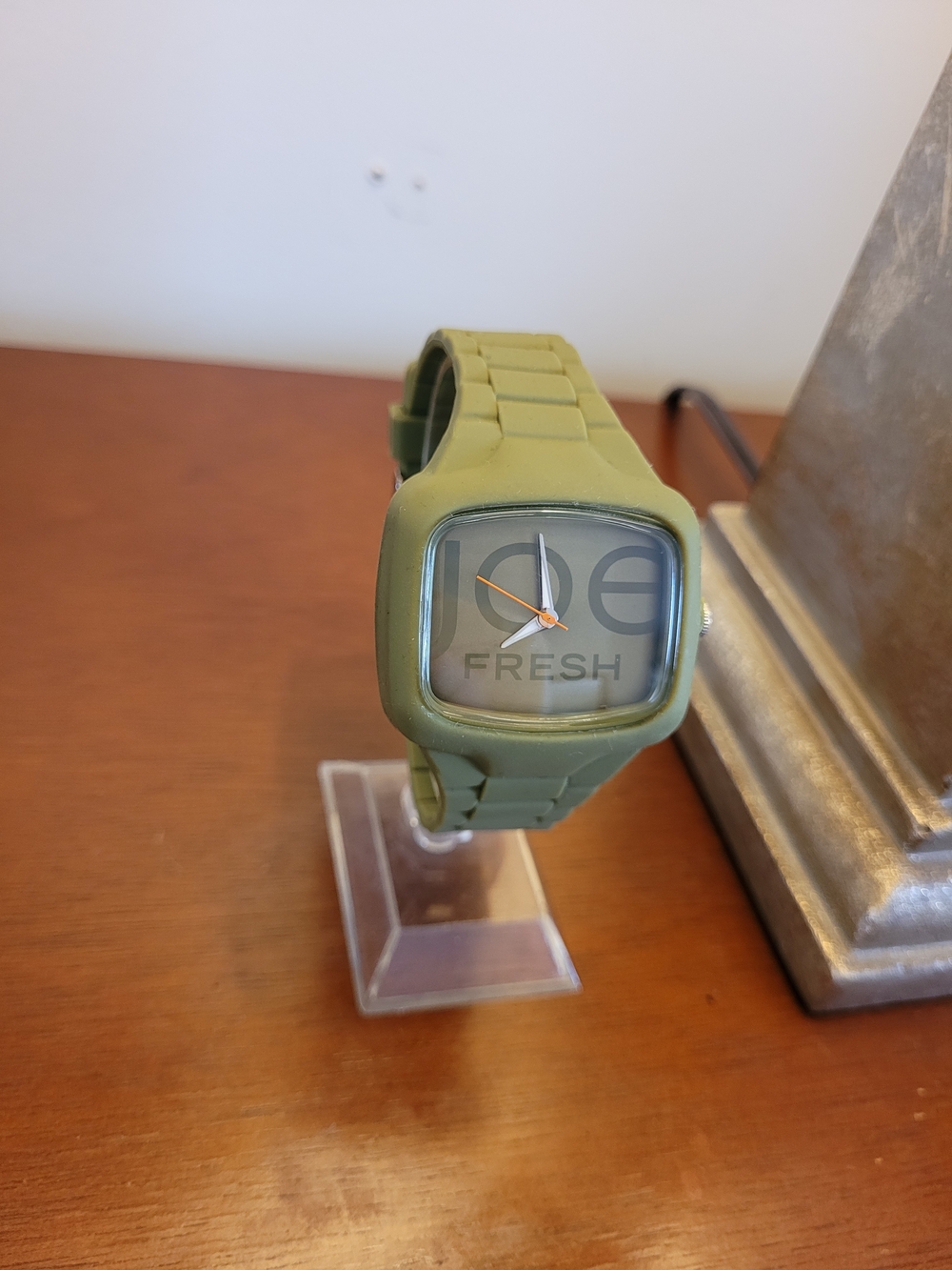Brand New Olive Green Joe Fresh Squared Silicone Men's Watch